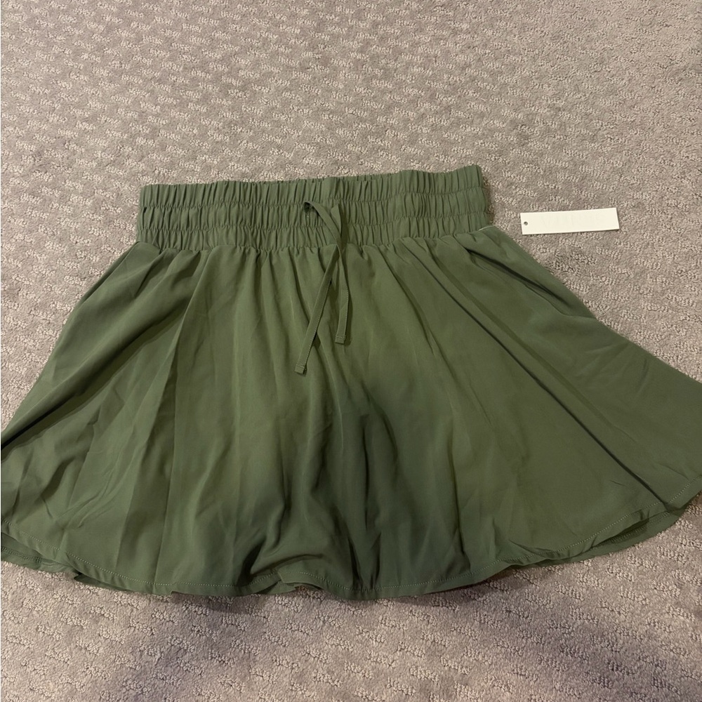 Senita Athletics Olive Green Athletic Skort